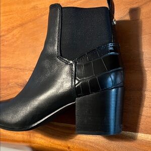 Aldo Sleek Black Ankle Booties